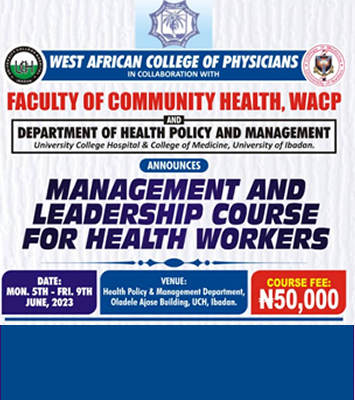 MANAGEMENT AND LEADERSHIP COURSE FOR HEALTH WORKERS